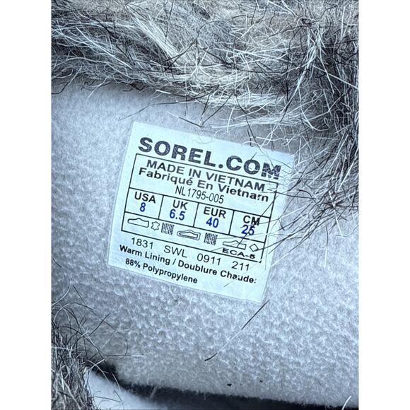 Sorel Tofino Waterproof Winter Snow Boots Womens Size 8 EUR 40 Gray Waxed Canvas - Picture 13 of 16